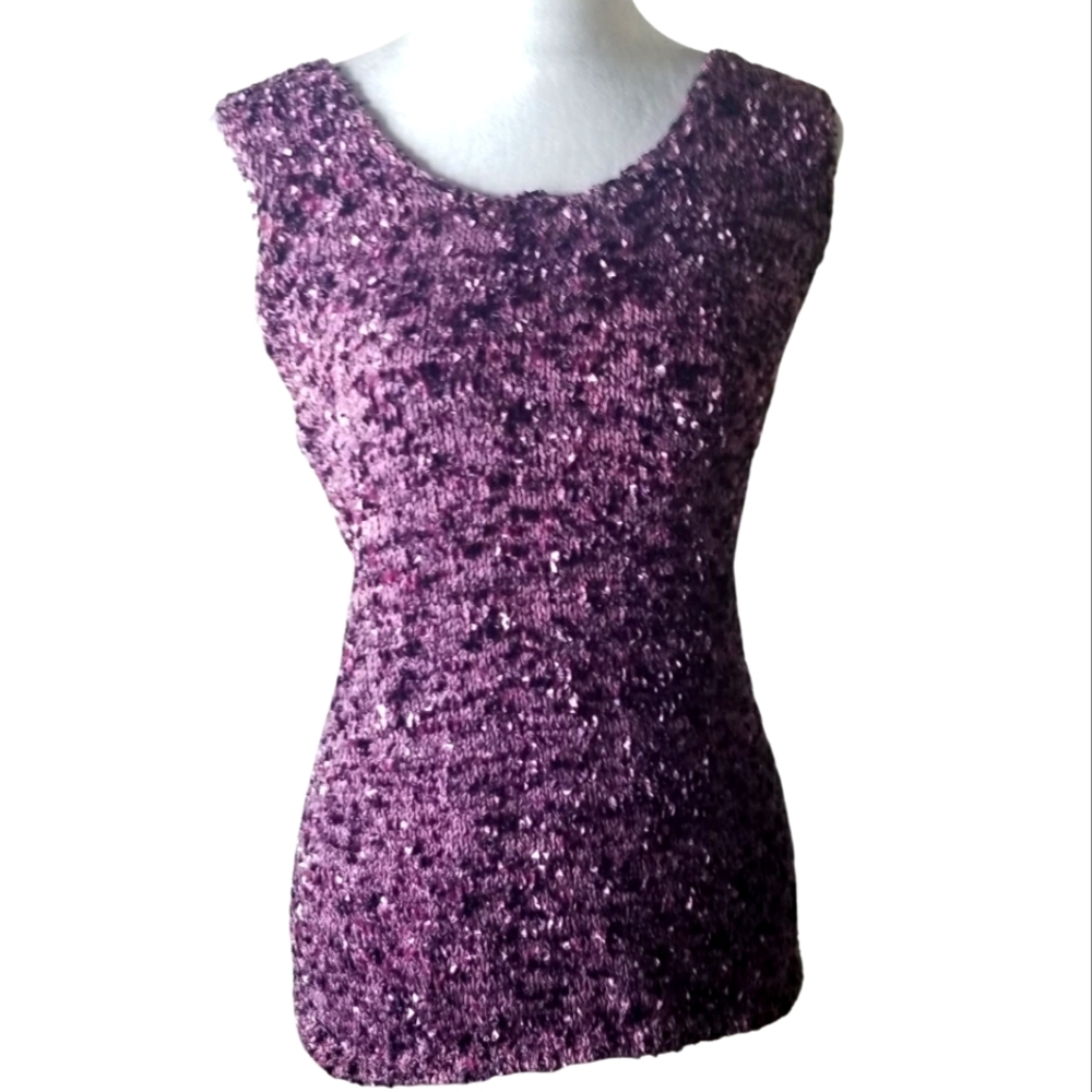 🦋Units Interwoven Perfect Purples Sleeveless Pullover